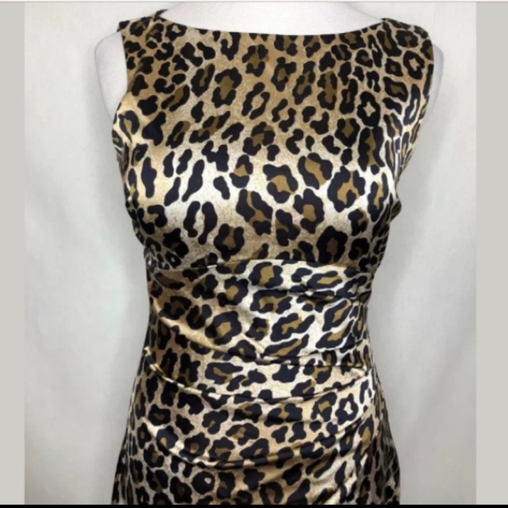 Cache Leopard dress Fitted print Size 4 - Picture 4 of 10